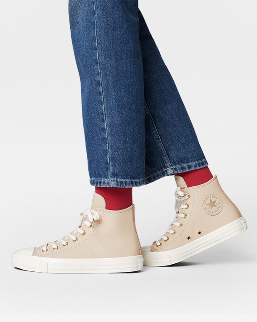 Zapatillas Altas Converse Chuck Taylor All Star Earthy Neutrals Mujer Albaricoque Doradas Claro | PE 57E240